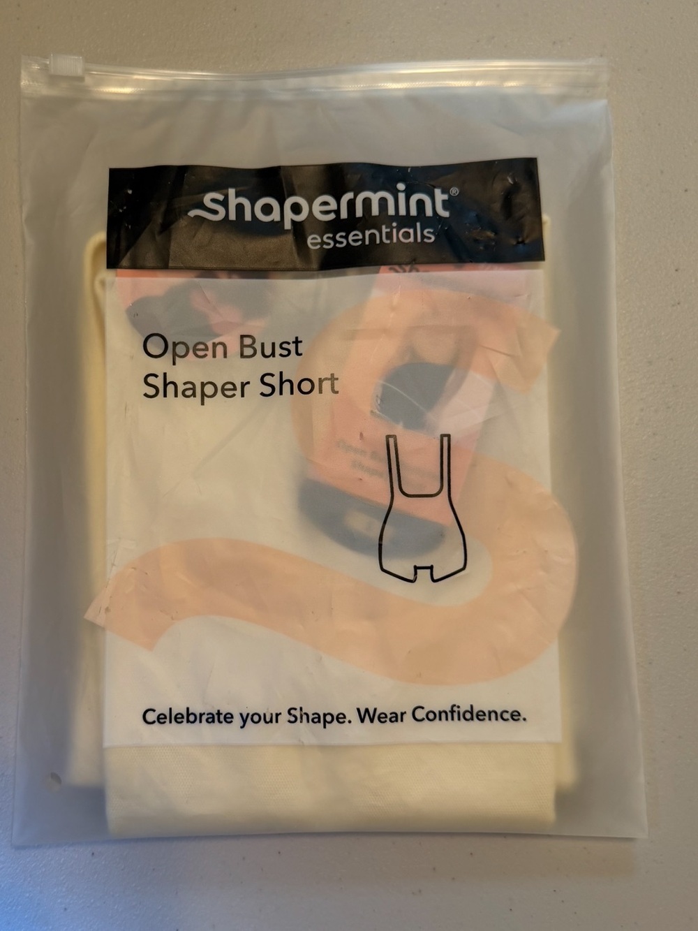 Shapermint Chai/Nude Open Bust Shaper Short - Essentials Size Small